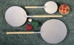 Łopata do pizzy okrągła z drewnianym uchwytem 95 cm