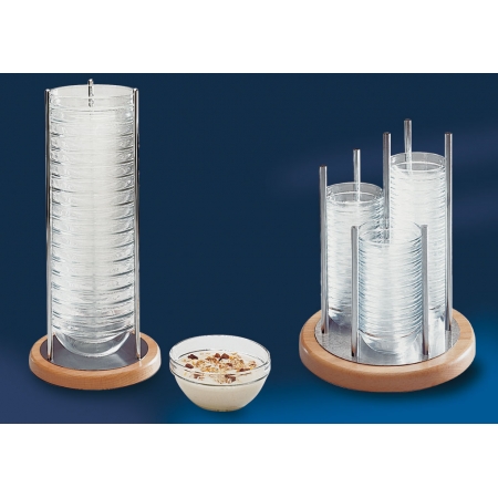 Stojak dyspenser do misek 75 mm drewniany bez misek